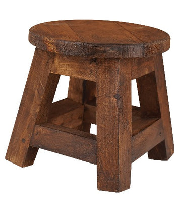 Farmhouse Reclaimed Wood Mini Stool