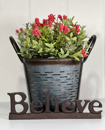 Believe Standing Resin Word