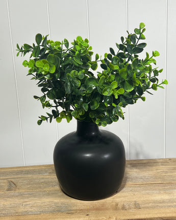 Black Round Vase