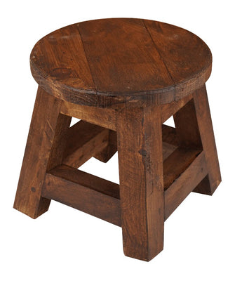 Farmhouse Reclaimed Wood Mini Stool