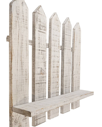 Farmhouse Picket Fence Shelf Wall Primitive