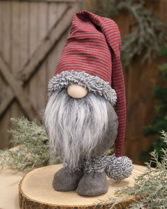 Red/Gray Striped Gnome w/Dangle Hat