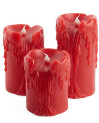 Red Pillar Candle Set