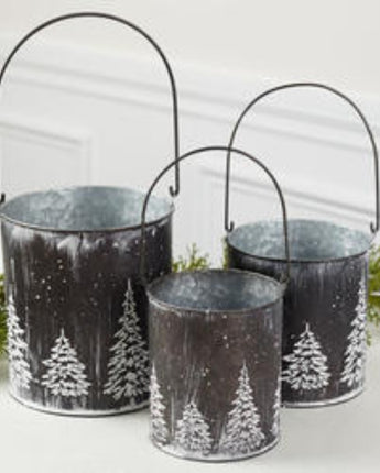 Rustic Winter Wonderland Bucket