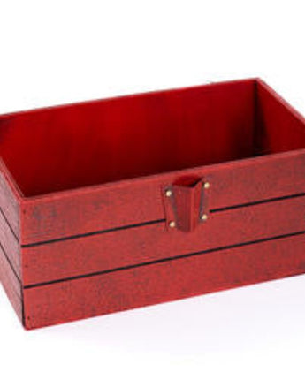 Rustic Red Wood Holiday Box
