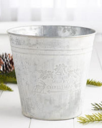 Rustic Merry Christmas Bucket