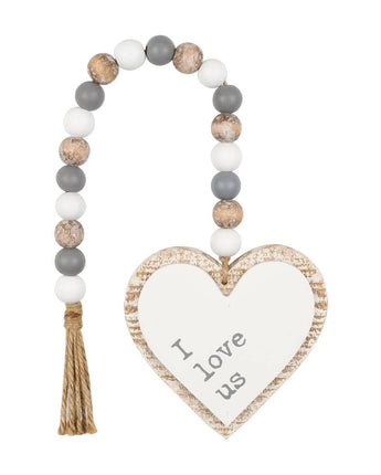 Love Heart Beaded Tag