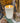 Cream Cement Look Glow Pillar 3x5in