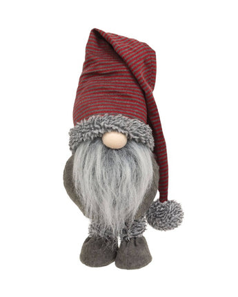 Red/Gray Striped Gnome w/Dangle Hat